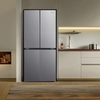 Fridgemaster MQ79395ES American Fridge Freezer, Silver, E Rated,  Non-Plumbed