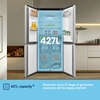 Fridgemaster MQ79395ES American Fridge Freezer, Silver, E Rated,  Non-Plumbed