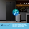 Fridgemaster MS83430EB American Fridge Freezer, Black, E Rated,  Non-Plumbed