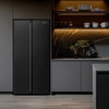 Fridgemaster MS83430EB American Fridge Freezer, Black, E Rated,  Non-Plumbed