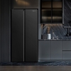 Fridgemaster MS83430EB American Fridge Freezer, Black, E Rated,  Non-Plumbed