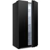 Fridgemaster MS83430EB American Fridge Freezer, Black, E Rated,  Non-Plumbed