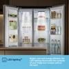 Fridgemaster MS83430ES American Fridge Freezer, Silver, E Rated,  Non-Plumbed