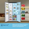 Fridgemaster MS83430ES American Fridge Freezer, Silver, E Rated,  Non-Plumbed