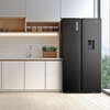 Fridgemaster MS91520EB American Fridge Freezer, Black, E Rated,  Non-Plumbed