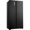 Fridgemaster MS91520EB American Fridge Freezer, Black, E Rated,  Non-Plumbed