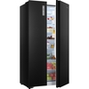 Fridgemaster MS91520EB American Fridge Freezer, Black, E Rated,  Non-Plumbed