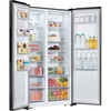 Fridgemaster MS91520EB American Fridge Freezer, Black, E Rated,  Non-Plumbed