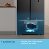 Fridgemaster MS91520EB American Fridge Freezer, Black, E Rated,  Non-Plumbed