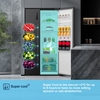 Fridgemaster MS91558DEB American Fridge Freezer, Black, E Rated,  Non-Plumbed