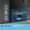 Fridgemaster MS91558DEB American Fridge Freezer, Black, E Rated,  Non-Plumbed