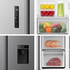 Fridgemaster MS91558DES American Fridge Freezer, Silver, E Rated,  Non-Plumbed
