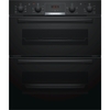 Bosch NBS533BB0B Series 4 Built-Under Electric Double Oven, Black, A Rated
