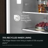 AEG NSC6L18ZES Low Frost Integrated Fridge Freezer, Sliding Hinge, 70/30, White, E Rated