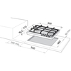 DeLonghi NSL 460 X 60cm 4 Burner Gas Hob