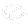 Elica NT FIT 70 RAW 72cm Vented Hob, Black