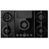 Elica NT-FLAME-EVO-BL NikolaTesla Flame 88cm Gas Vented Hob, Black, A++ Rated
