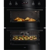 AEG OU5CU40K Built-Under Electric Double Oven, Black, A Rated