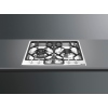 Smeg Classic PGF64-4 62cm 4 Burner Gas Hob, Stainless Steel