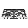 Smeg Classic PGF64-4 62cm 4 Burner Gas Hob, Stainless Steel