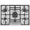 Smeg PGF75-4 Classic 72cm 5 Burner Gas Hob, Stainless Steel