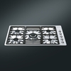 Smeg PGF95-4 Classic 86cm 5 Burner Gas Hob, Stainless Steel