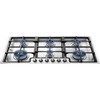 Smeg PGF962 Classic 87cm 6 Burner Gas Hob, Stainless Steel