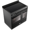 DeLonghi PRO 965 TIMAA 90cm Induction Range Cooker, Grey, A Rated