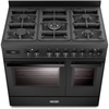 DeLonghi PRO 965T MAA 90cm Dual Fuel Range Cooker, Black, A Rated