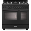 DeLonghi PRO 965T MAA 90cm Dual Fuel Range Cooker, Black, A Rated