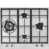 Smeg PX364L Classic 60cm 4 Burner Gas Hob, Stainless Steel
