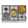 Smeg PX375 Classic 73cm 5 Burner Gas Hob, Stainless Steel