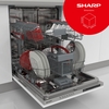 Sharp QW-NI1FI47D3X-EN Fully Integrated Dishwasher, 13 Place Settings, D Rated