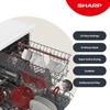 Sharp QW-NS1EF49E0W-EN Slimline Dishwasher, 10 Place Settings, White, E Rated