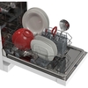 Sharp QW-NS1EF49E0W-EN Slimline Dishwasher, 10 Place Settings, White, E Rated