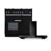 Rangemaster Professional Plus  Dual Fuel Range Cooker & Hood Pack, A Rated