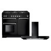 Rangemaster Kitchener Dual Fuel Range Cooker & Hood Pack, A Rated
