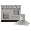 Rangemaster Kitchener Dual Fuel Range Cooker & Hood Pack, B Rated
