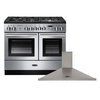 Rangemaster Professional Plus FX Dual Fuel Range Cooker & Hood Pack, A Rated