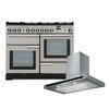 Rangemaster Professional Deluxe Dual Fuel Range Cooker & Hood Pack, A Rated