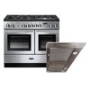 Rangemaster Professional Plus FX Dual Fuel Range Cooker & Hood Pack, A Rated