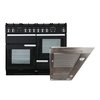 Rangemaster Professional Plus Gas Range Cooker & Hood Pack, A Rated