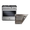 Rangemaster Professional Plus Dual Fuel Range Cooker & Hood Pack, A Rated