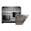 Rangemaster Professional Deluxe Induction Range Cooker & Hood Pack, A Rated