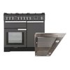 Rangemaster Professional Deluxe Dual Fuel Range Cooker & Hood Pack, A Rated