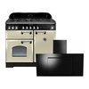 Rangemaster Classic Deluxe Dual Fuel Range Cooker & Hood Pack, A Rated