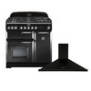 Rangemaster Classic Deluxe Dual Fuel Range Cooker & Hood Pack, A Rated