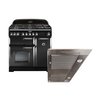 Rangemaster Classic Deluxe Dual Fuel Range Cooker & Hood Pack, A Rated