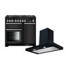 Rangemaster Encore Deluxe Dual Fuel Range Cooker & Hood Pack, A Rated