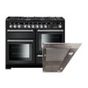 Rangemaster Encore Deluxe Dual Fuel Range Cooker & Hood Pack, A Rated